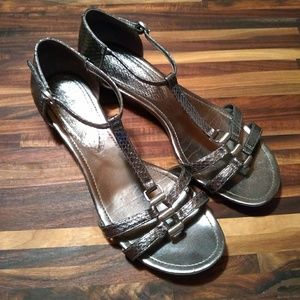 Enzo Angiolini Silver Dress Sandals